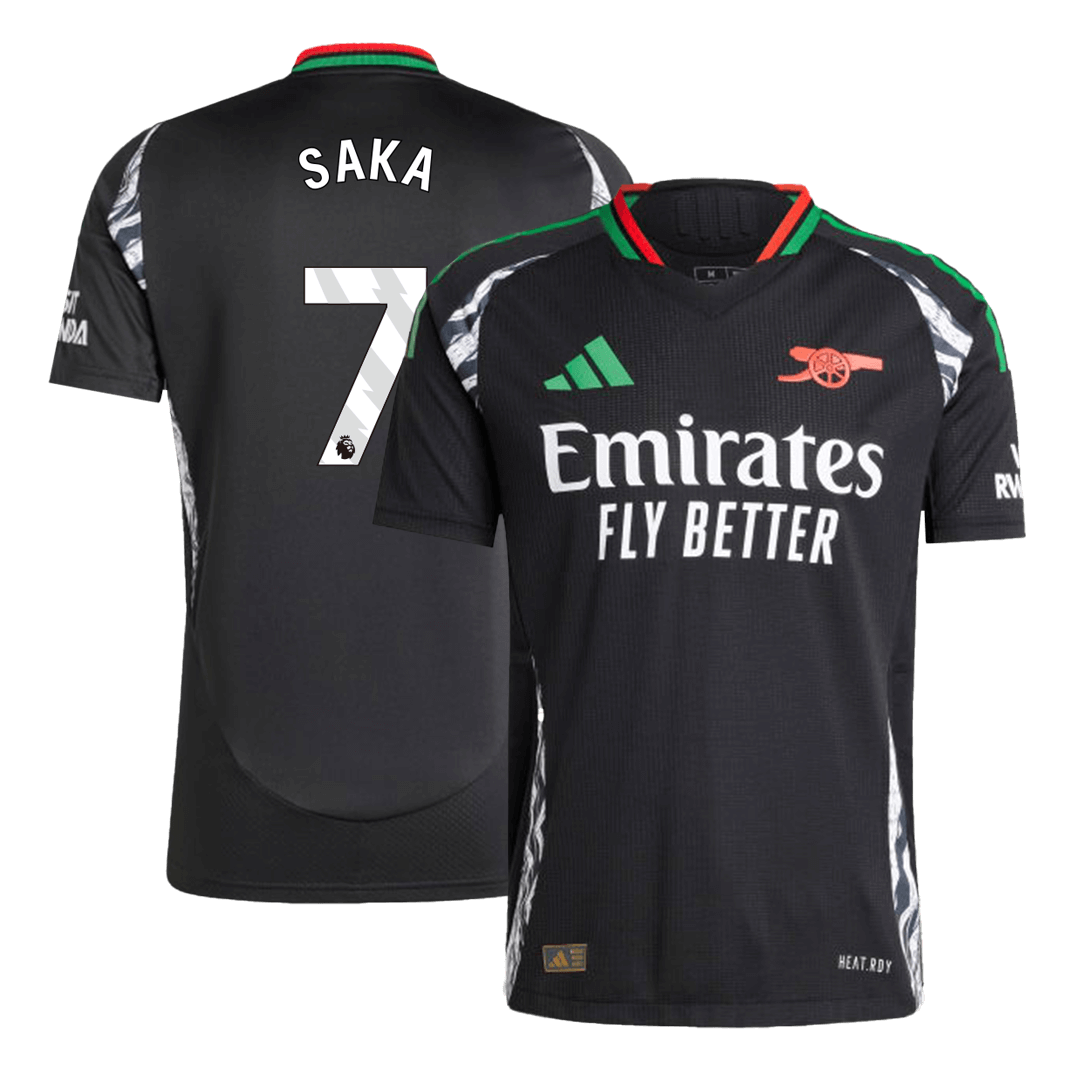 Arsenal Tröja SAKA #7 2024/25 Borta Svart
