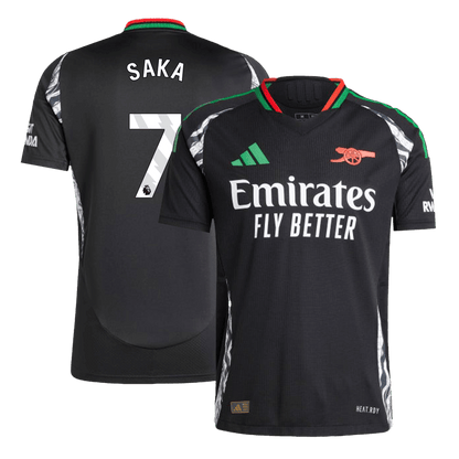 Arsenal Tröja SAKA #7 2024/25 Borta Svart