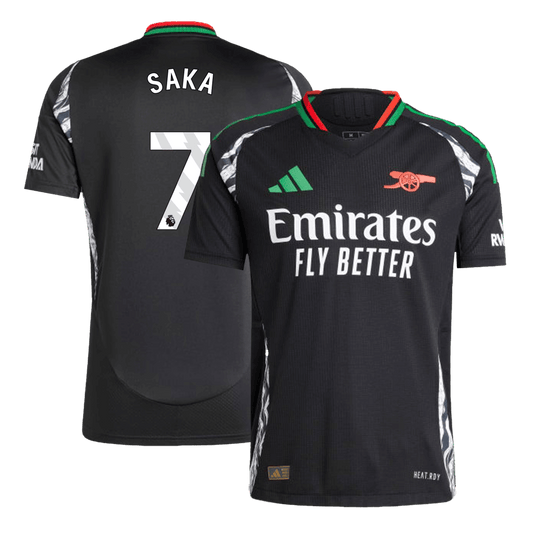Arsenal Tröja SAKA #7 2024/25 Borta Svart