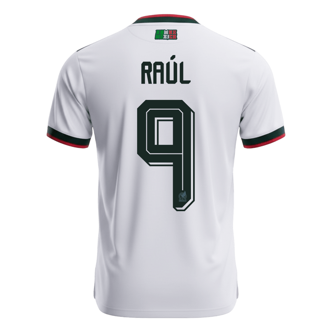 Mexiko Tröja RAÚL #9 2026 Borta Vit-9