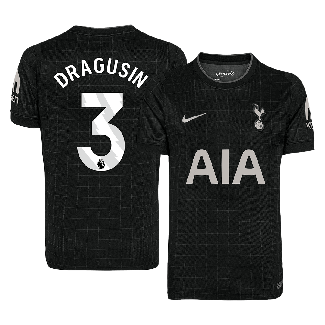 Tottenham Hotspur Tröja DRAGUSIN #3 2025/26 Borta Svart