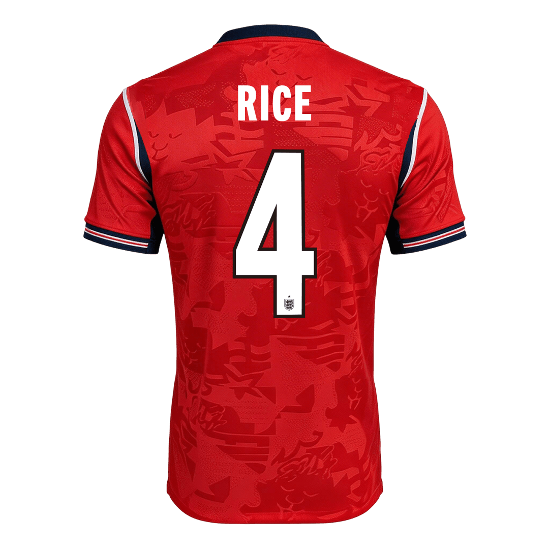 England Tröja RICE #4 2026 Borta Autentisk Röd
