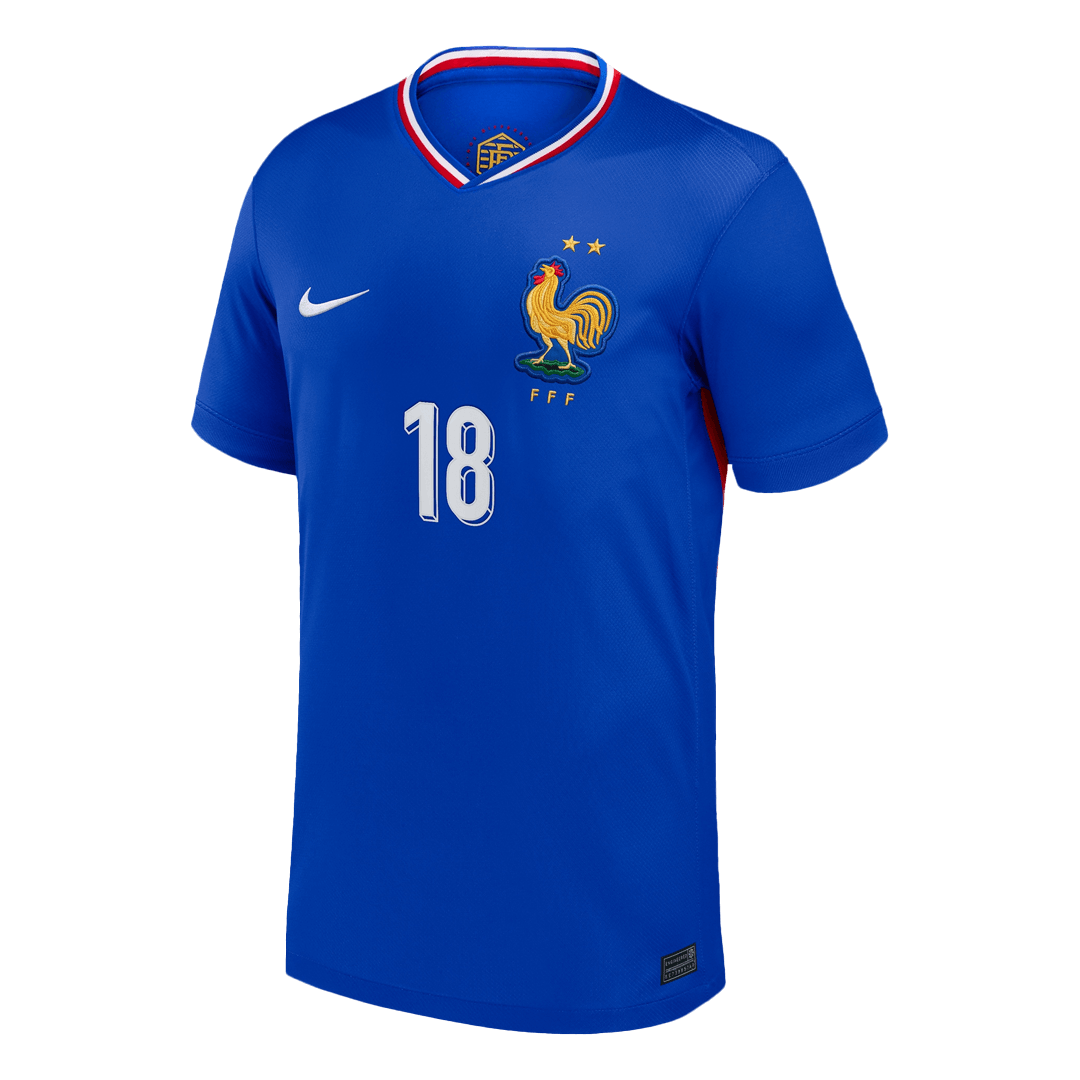Frankrike Tröja NKUNKU #18 Euro 2024 Hemma Blå