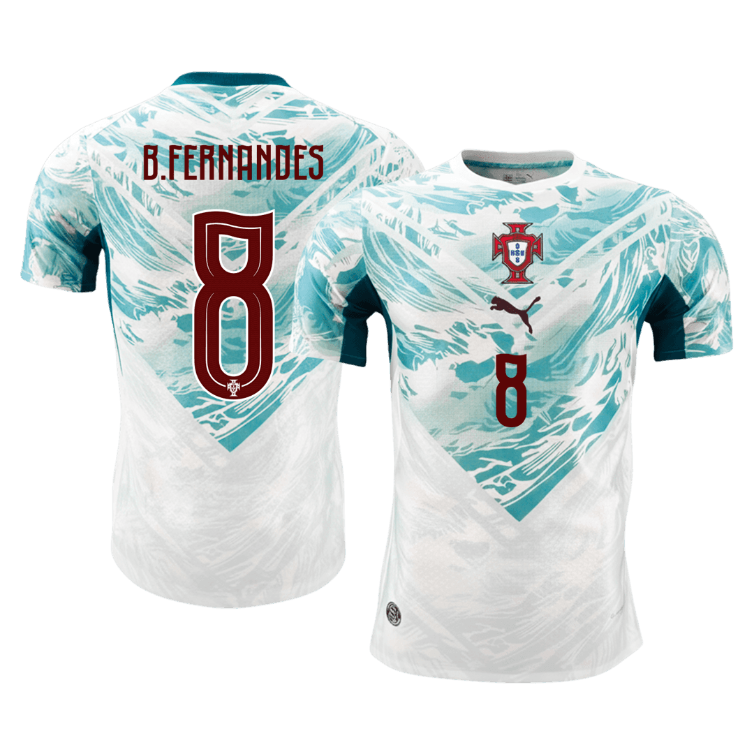 Portugal Tröja B.FERNANDES #8 2026 Borta Autentisk White&Green