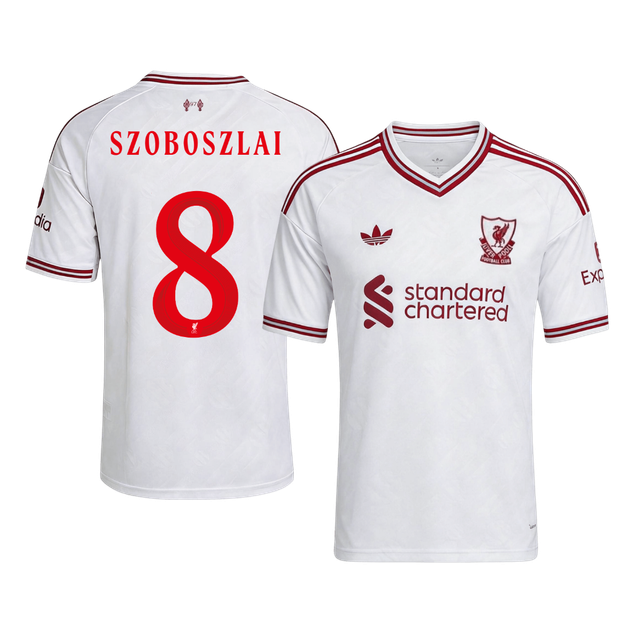 Liverpool Tröja SZOBOSZLAI #8 2026/27 Borta Vit - UCL