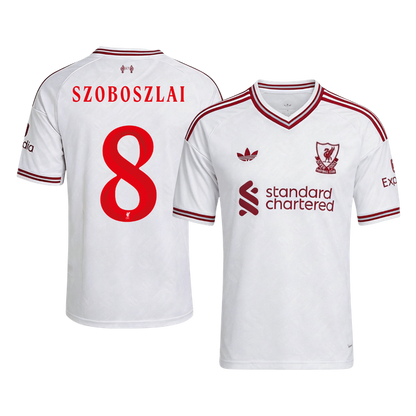 Liverpool Tröja SZOBOSZLAI #8 2026/27 Borta Vit - UCL