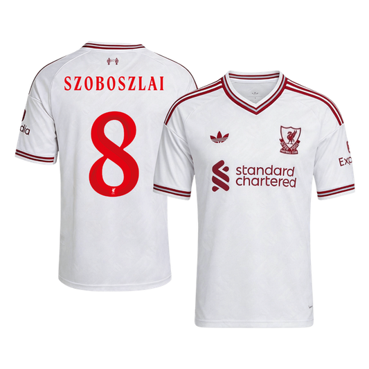 Liverpool Tröja SZOBOSZLAI #8 2026/27 Borta Vit - UCL