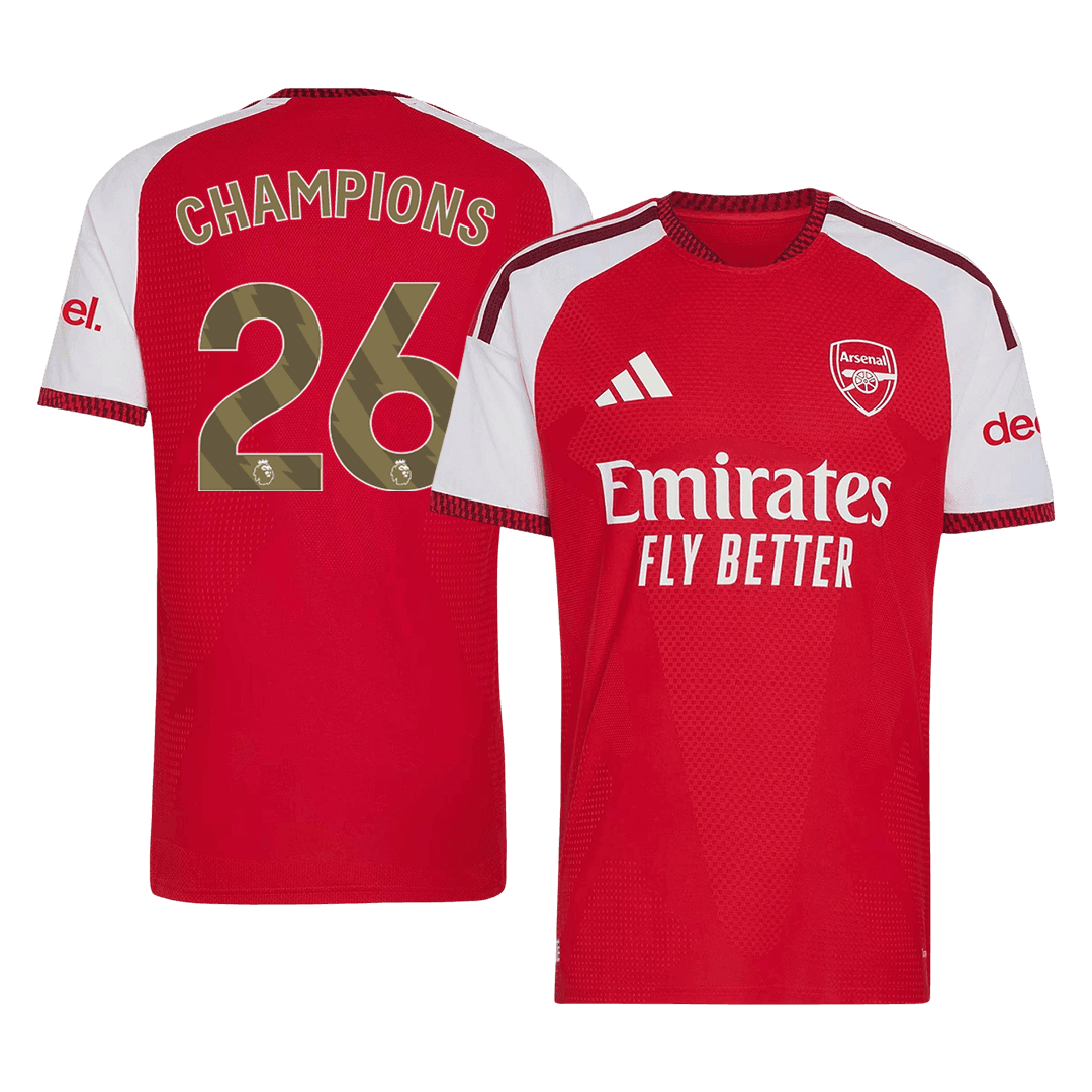 Arsenal Tröja CHAMPIONS #26 2026/27 Hemma Autentisk Röd
