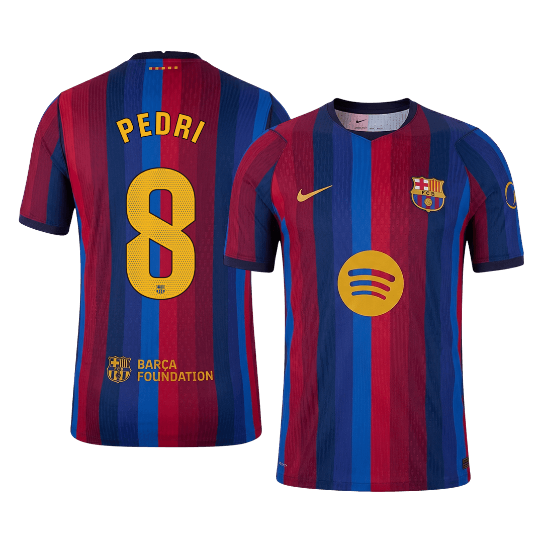 Barcelona Tröja PEDRI #8 2026/27 Hemma Autentisk Röd & Blå