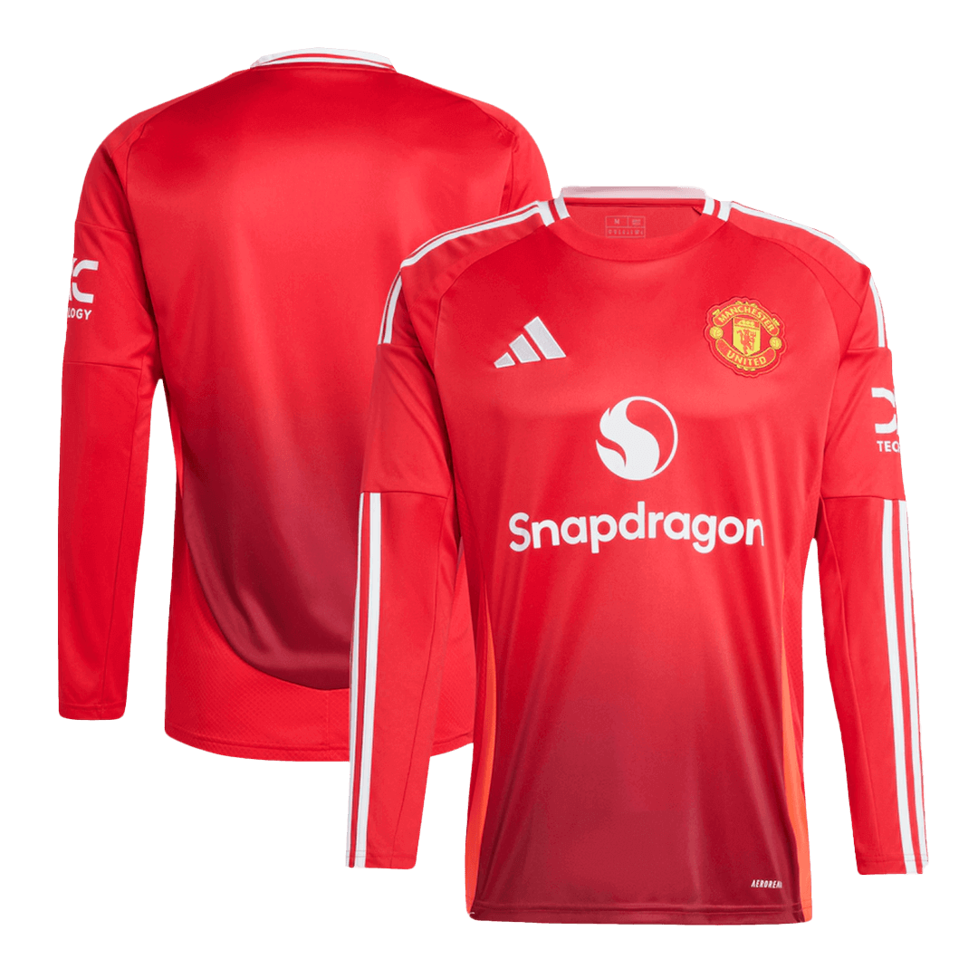 Manchester United Tröja 2024/25 Hemma Långärmad Röd-12