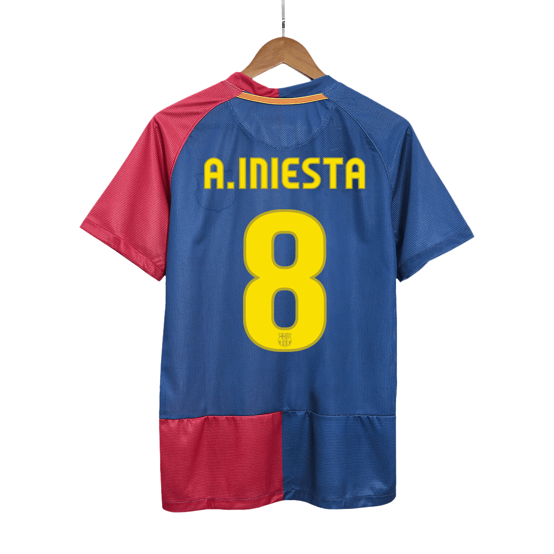 A.INIESTA #8 Barcelona Hemmatröja 2008/09 Retro Tröja
 Blue&Red - UCL Final