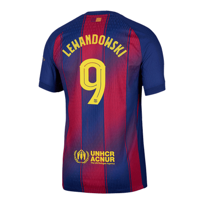 Barcelona Tröja LEWANDOWSKI #9 2025/26 Hemma Röd & Blå - UCL-13