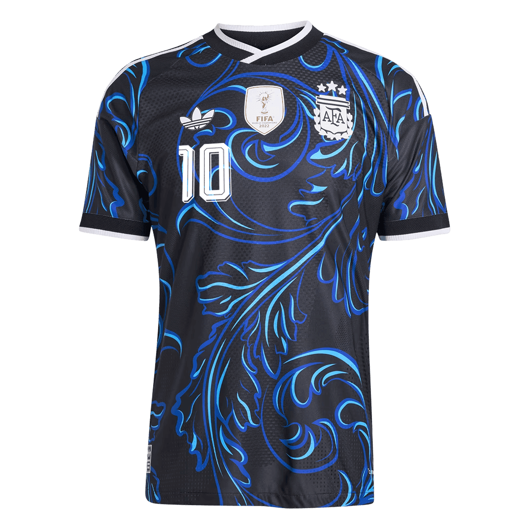 Argentina Tröja MESSI #10 2026 Borta Autentisk Svart-8
