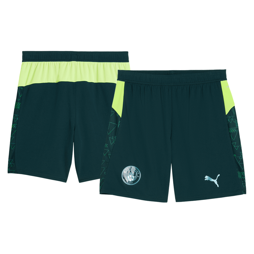 Manchester City Shorts 2025/26 Fourth Away Grön