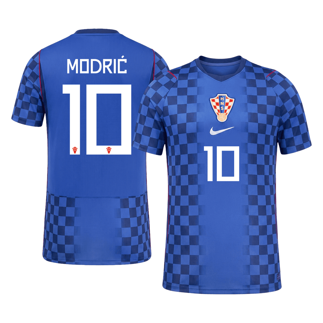 Kroatien Tröja MODRIĆ #10 2026 Borta Autentisk Blå