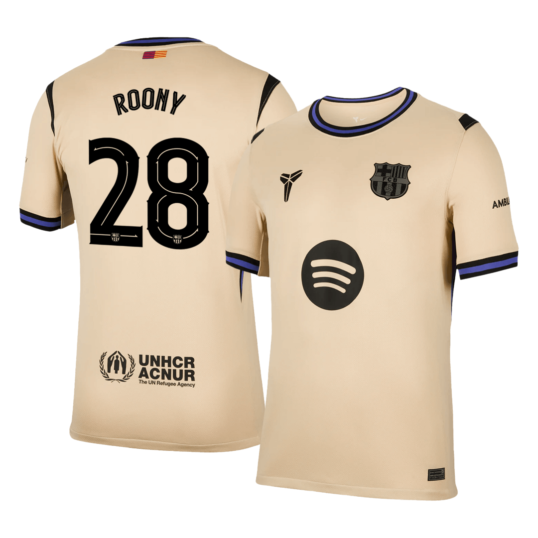 Barcelona Tröja ROONY #28 2025/26 Borta Gul