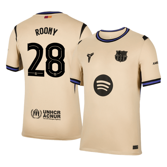 Barcelona Tröja ROONY #28 2025/26 Borta Gul