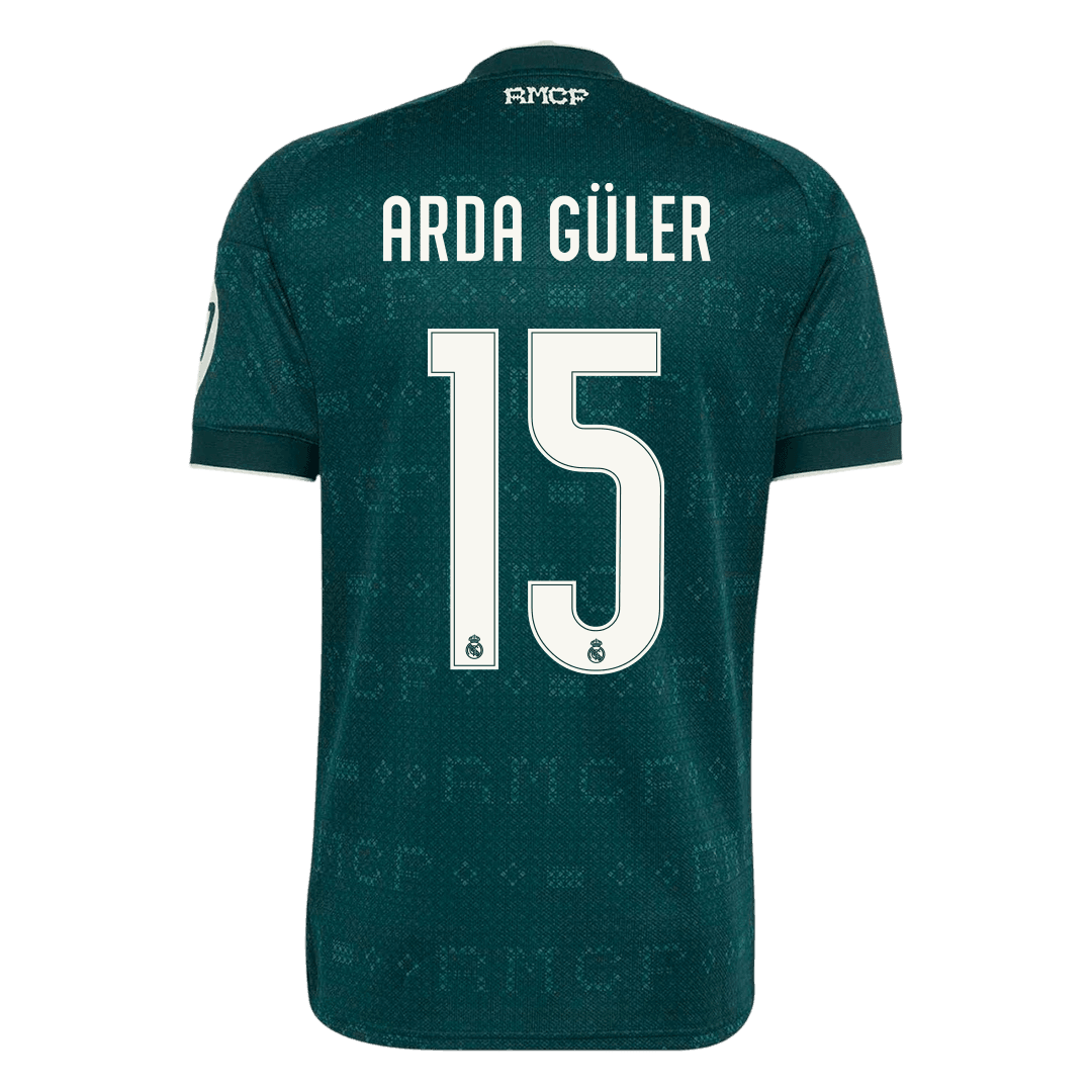 Real Madrid Tröja ARDA GÜLER #15 2026/27 Borta Grön-3