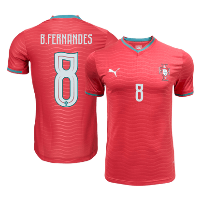 Portugal Tröja B.FERNANDES #8 2026 Hemma Autentisk Röd