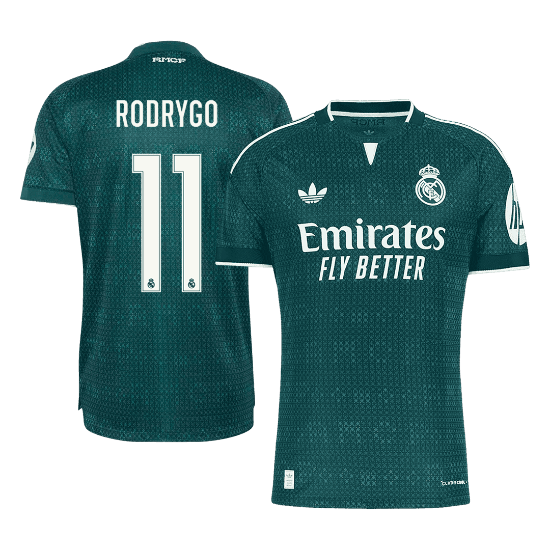 Real Madrid Tröja RODRYGO #11 2026/27 Borta Autentisk Grön