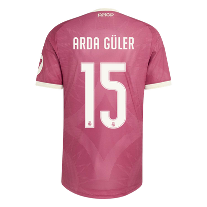 Real Madrid Tröja ARDA GÜLER #15 2026/27 Tredje Autentisk Rosa-3