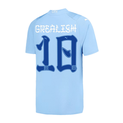 Manchester City Tröja GREALISH #10 2023/24 Hemma Blå