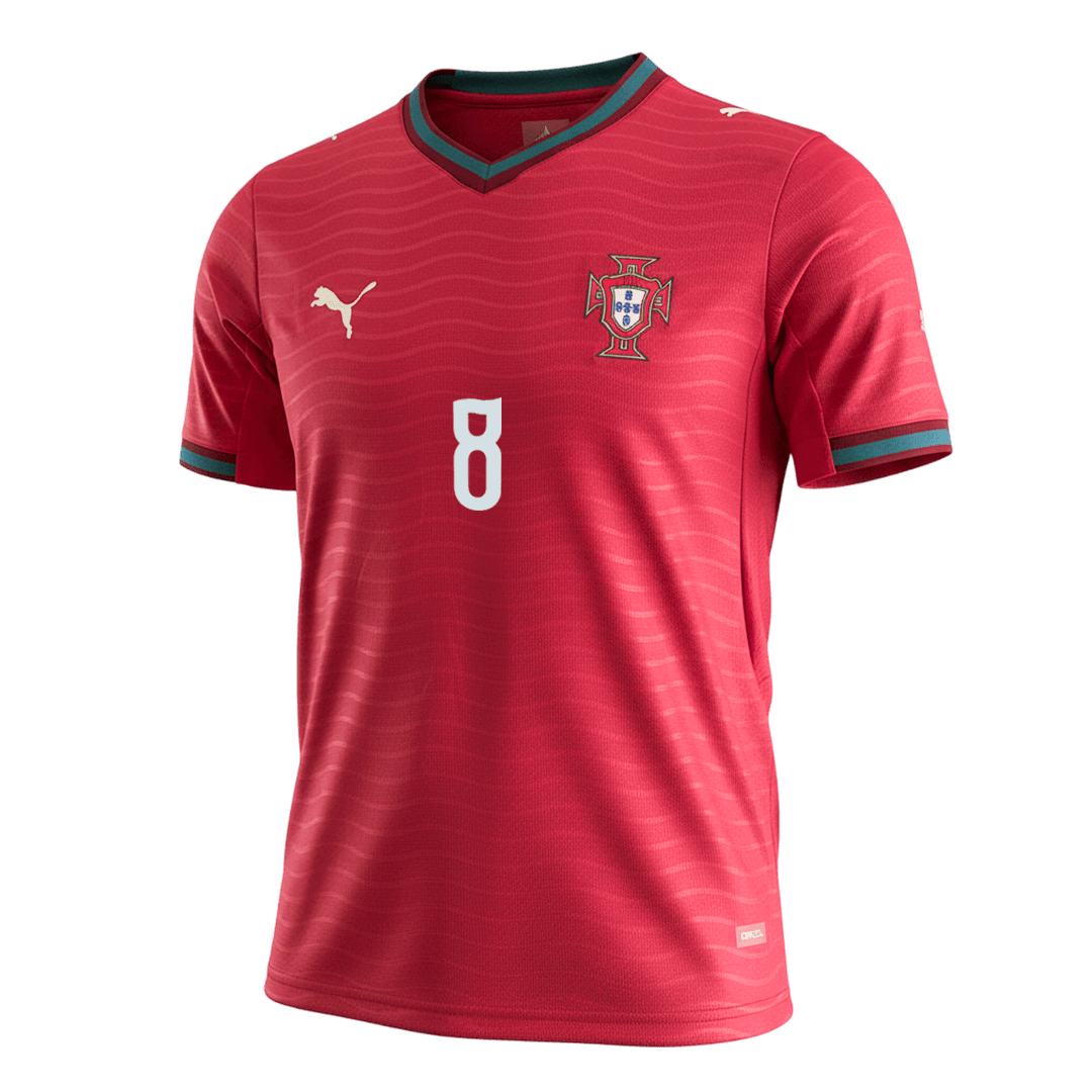 B.FERNANDES #8 Portugal Tröja 2026 Hemma Premium Röd-9