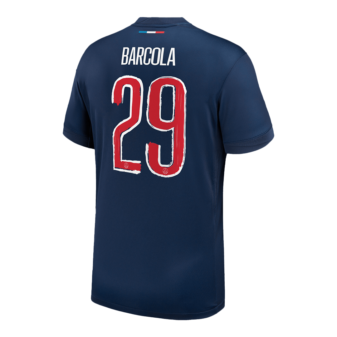 PSG Tröja BARCOLA #29 2024/25 Hemma Mörkblå - UCL
