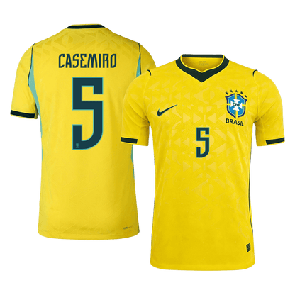 Brasilien Tröja CASEMIRO #5 2026 Hemma Autentisk Gul