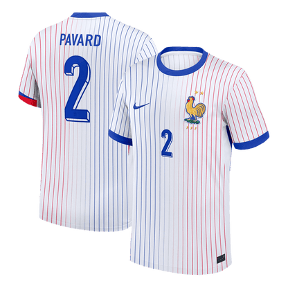 Frankrike Tröja PAVARD #2 Euro 2024 Borta Vit