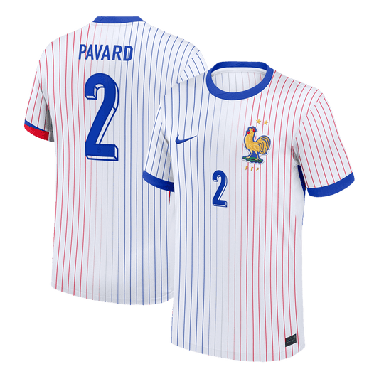 Frankrike Tröja PAVARD #2 Euro 2024 Borta Vit