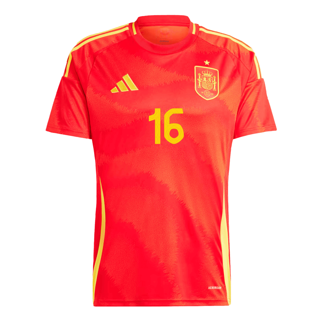 Spanien Tröja RODRIGO #16 Euro 2024 Hemma Röd