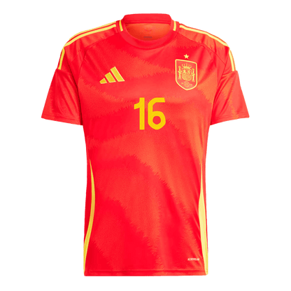 Spanien Tröja RODRIGO #16 Euro 2024 Hemma Röd-3