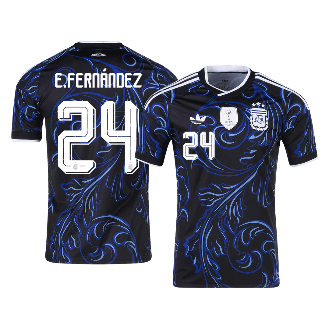 Argentina Tröja E. FERNÁNDEZ #24 2026 Borta Svart