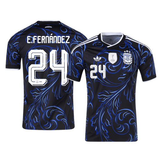 Argentina Tröja E. FERNÁNDEZ #24 2026 Borta Svart
