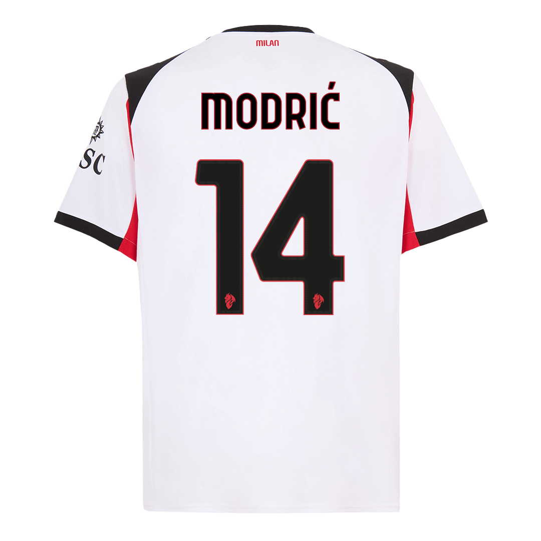 AC Milan Tröja MODRIĆ #14 2025/26 Borta Vit