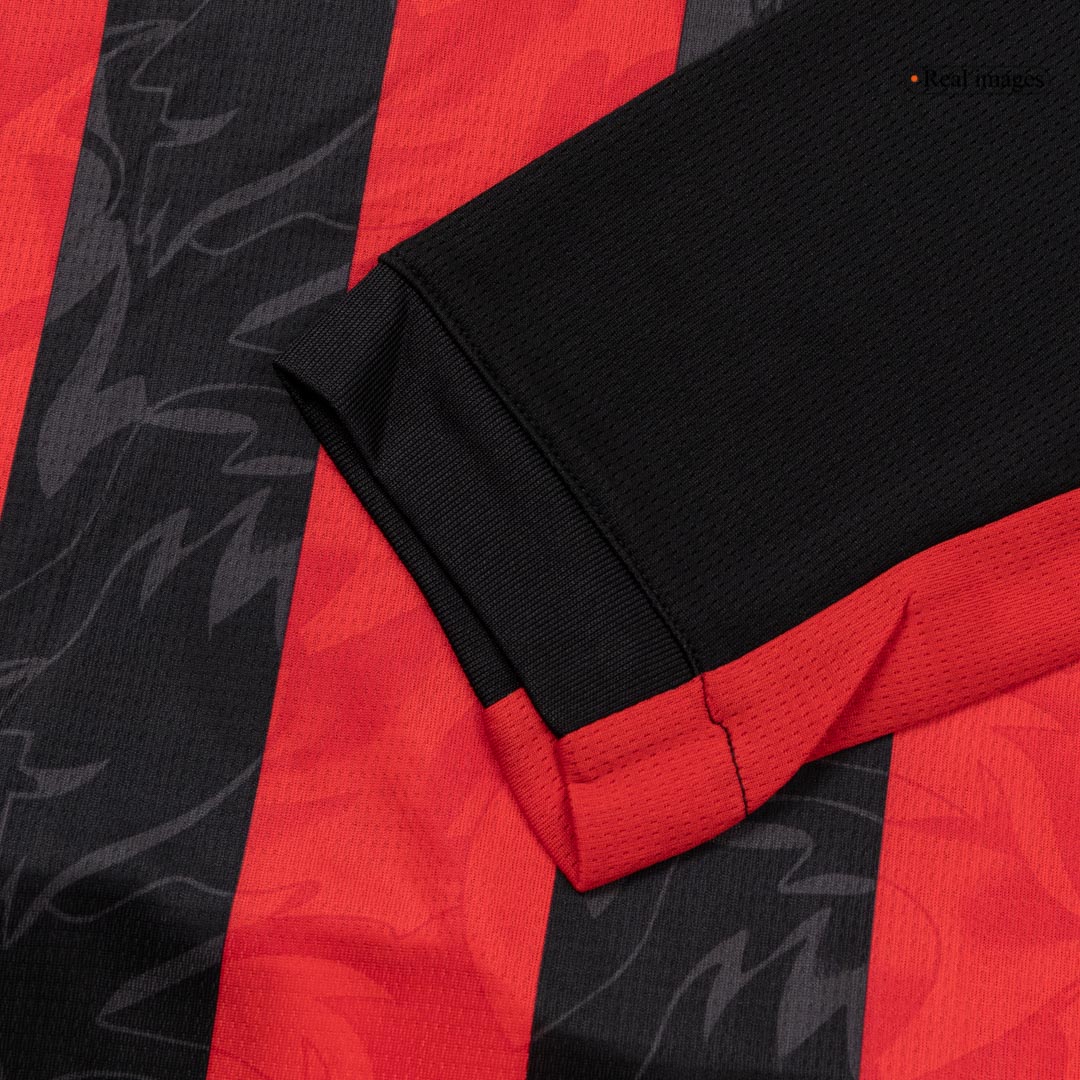 AC Milan Tröja 2025/26 Hemma Långärmad Röd & Svart-3