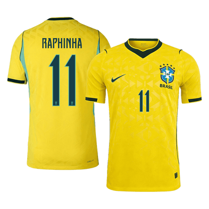 Brasilien Tröja RAPHINHA #11 2026 Hemma Autentisk Gul