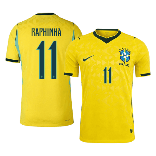 Brasilien Tröja RAPHINHA #11 2026 Hemma Autentisk Gul