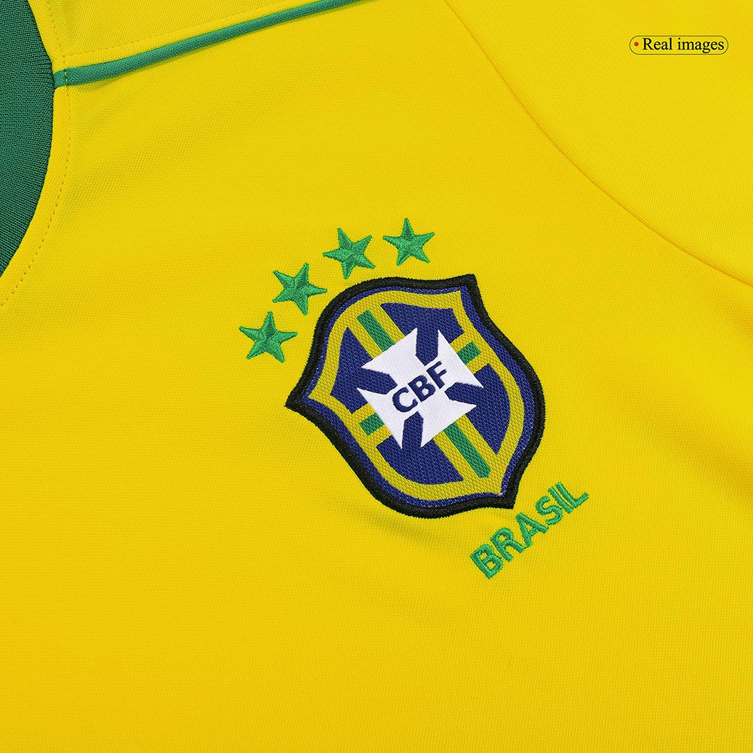 Brasilien Hemmatröja 1998 Retro Tröja
 Gul-4