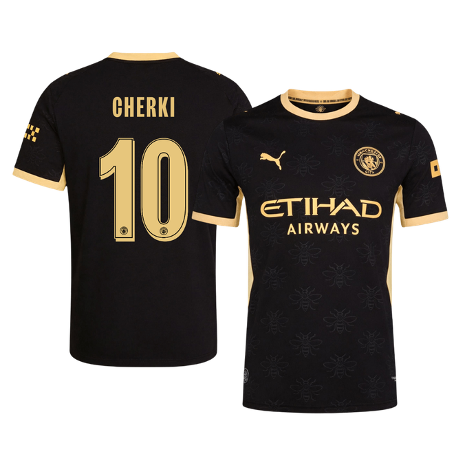 Manchester City Tröja CHERKI #10 2026/27 Borta Autentisk Svart - UCL