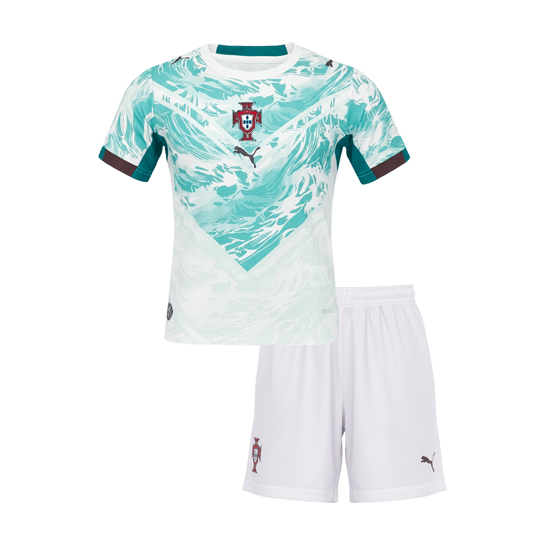 Portugal Tröja 2026 Borta Vit Barn