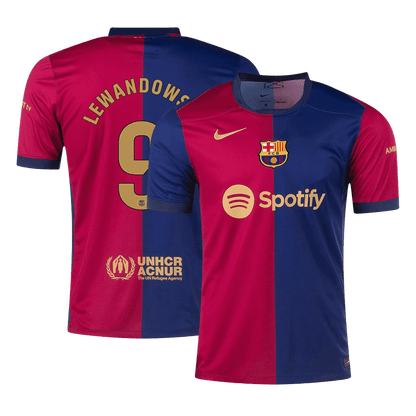 Barcelona Tröja LEWANDOWSKI #9 2024/25 Hemma Röd & Blå