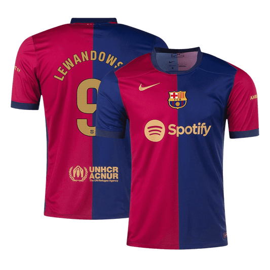 Barcelona Tröja LEWANDOWSKI #9 2024/25 Hemma Röd & Blå