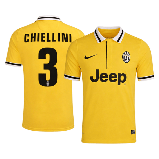 CHIELLINI #3 Juventus Bortatröja 2013/14 Retro Tröja
 Gul