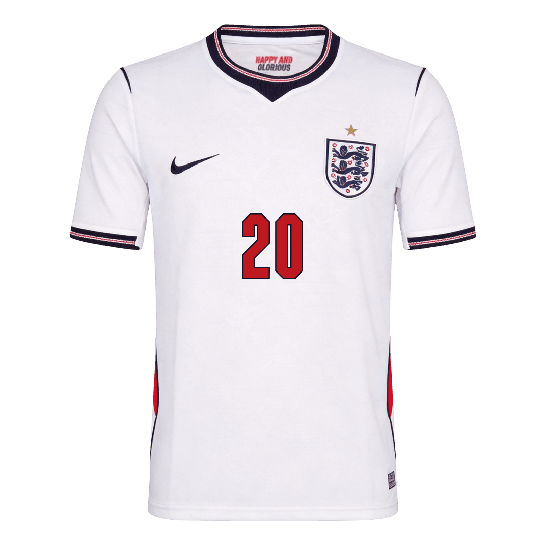 England Tröja PALMER #20 2026 Hemma Vit