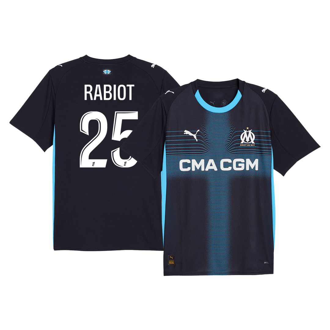 Marseille Tröja RABIOT #25 2025/26 Borta Mörkblå