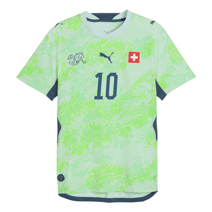 Schweiz Tröja XHAKA #10 2026 Borta Grön-10
