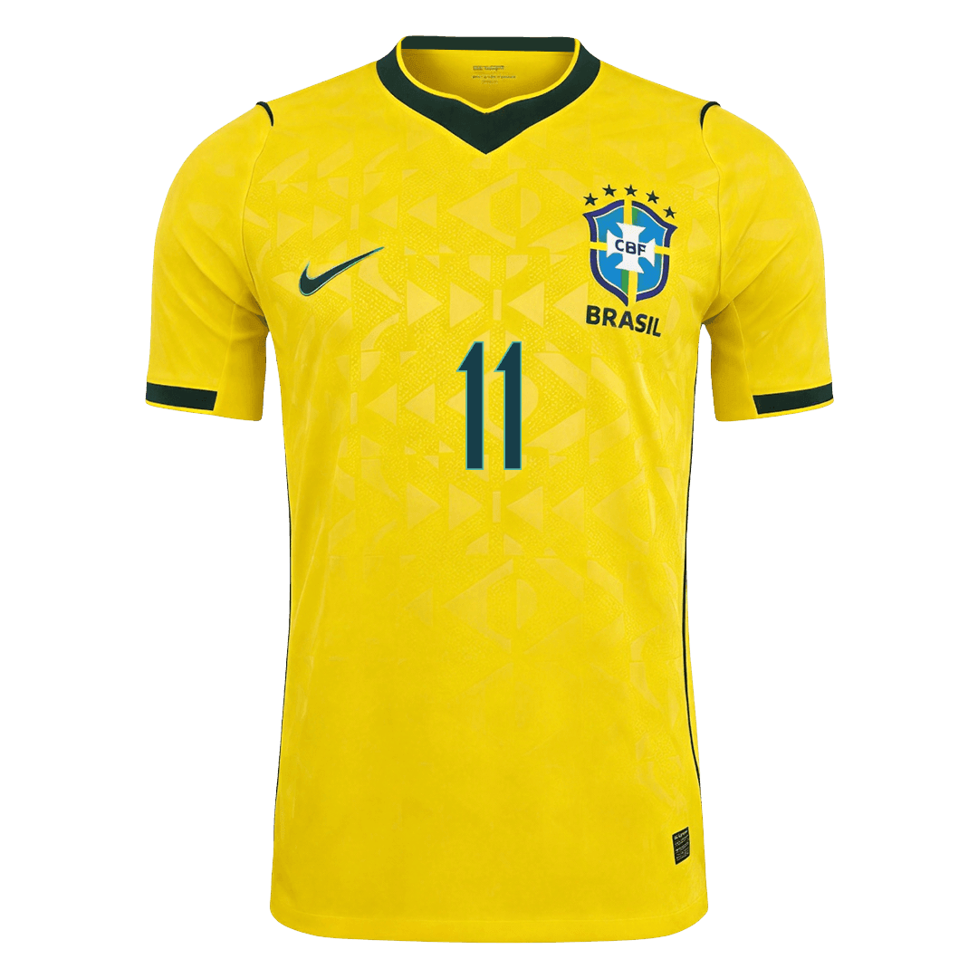 Brasilien Tröja RAPHINHA #11 2026 Hemma Autentisk Gul