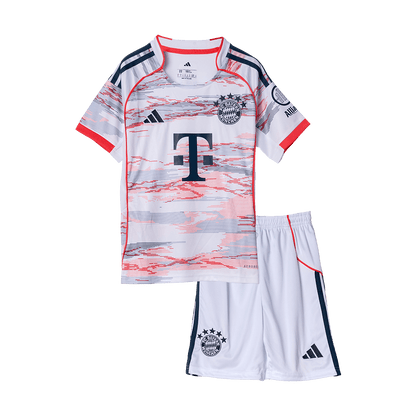 Bayern Munich Tröja 2025/26 Borta Vit Barn-16